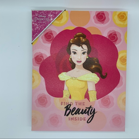 Princess Bell canvas wall art on wood frame - Picture 1 of 3